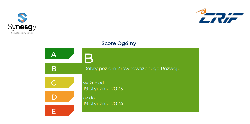 Certyfikat ESG dla CRIF – wynik mobilizuje!